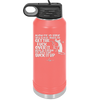 Allow Me to Serve You a Glass of Get the Fuck Over it With a Straw So You Can Suck it Up - Laser Engraved Stainless Steel Drinkware - 2494 -
