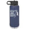 Allow Me to Serve You a Glass of Get the Fuck Over it With a Straw So You Can Suck it Up - Laser Engraved Stainless Steel Drinkware - 2494 -
