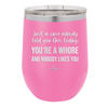 Just in Case Nobody Told You This Today You're a Whore - Laser Engraved Stainless Steel Drinkware - 2522 -