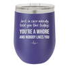 Just in Case Nobody Told You This Today You're a Whore - Laser Engraved Stainless Steel Drinkware - 2522 -