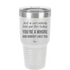 Just in Case Nobody Told You This Today You're a Whore - Laser Engraved Stainless Steel Drinkware - 2522 -