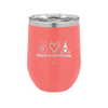 Peace Love Gnome - Laser Engraved Stainless Steel Drinkware - 2532 -