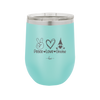 Peace Love Gnome - Laser Engraved Stainless Steel Drinkware - 2532 -
