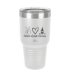 Peace Love Gnome - Laser Engraved Stainless Steel Drinkware - 2532 -