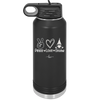 Peace Love Gnome - Laser Engraved Stainless Steel Drinkware - 2532 -