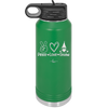 Peace Love Gnome - Laser Engraved Stainless Steel Drinkware - 2532 -