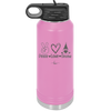 Peace Love Gnome - Laser Engraved Stainless Steel Drinkware - 2532 -