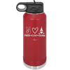 Peace Love Gnome - Laser Engraved Stainless Steel Drinkware - 2532 -