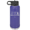 Peace Love Gnome - Laser Engraved Stainless Steel Drinkware - 2532 -