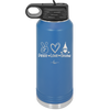 Peace Love Gnome - Laser Engraved Stainless Steel Drinkware - 2532 -