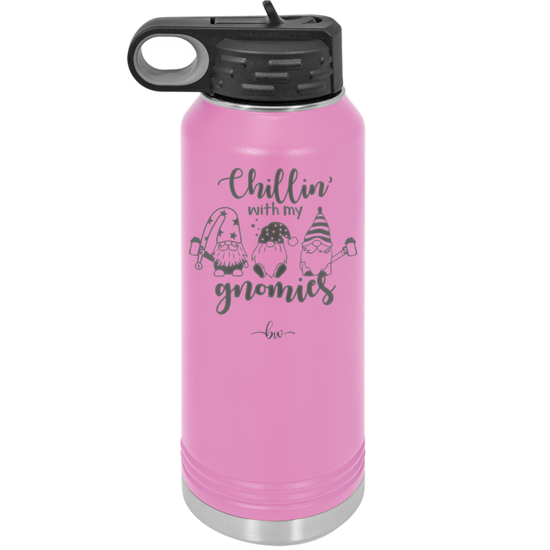 Chillin with My Gnomies - Laser Engraved Stainless Steel Drinkware - 2551 -