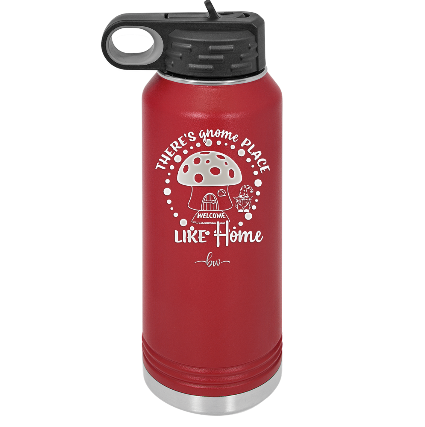 There's Gnome Place Like Home 2 - Laser Engraved Stainless Steel Drinkware - 2556 -