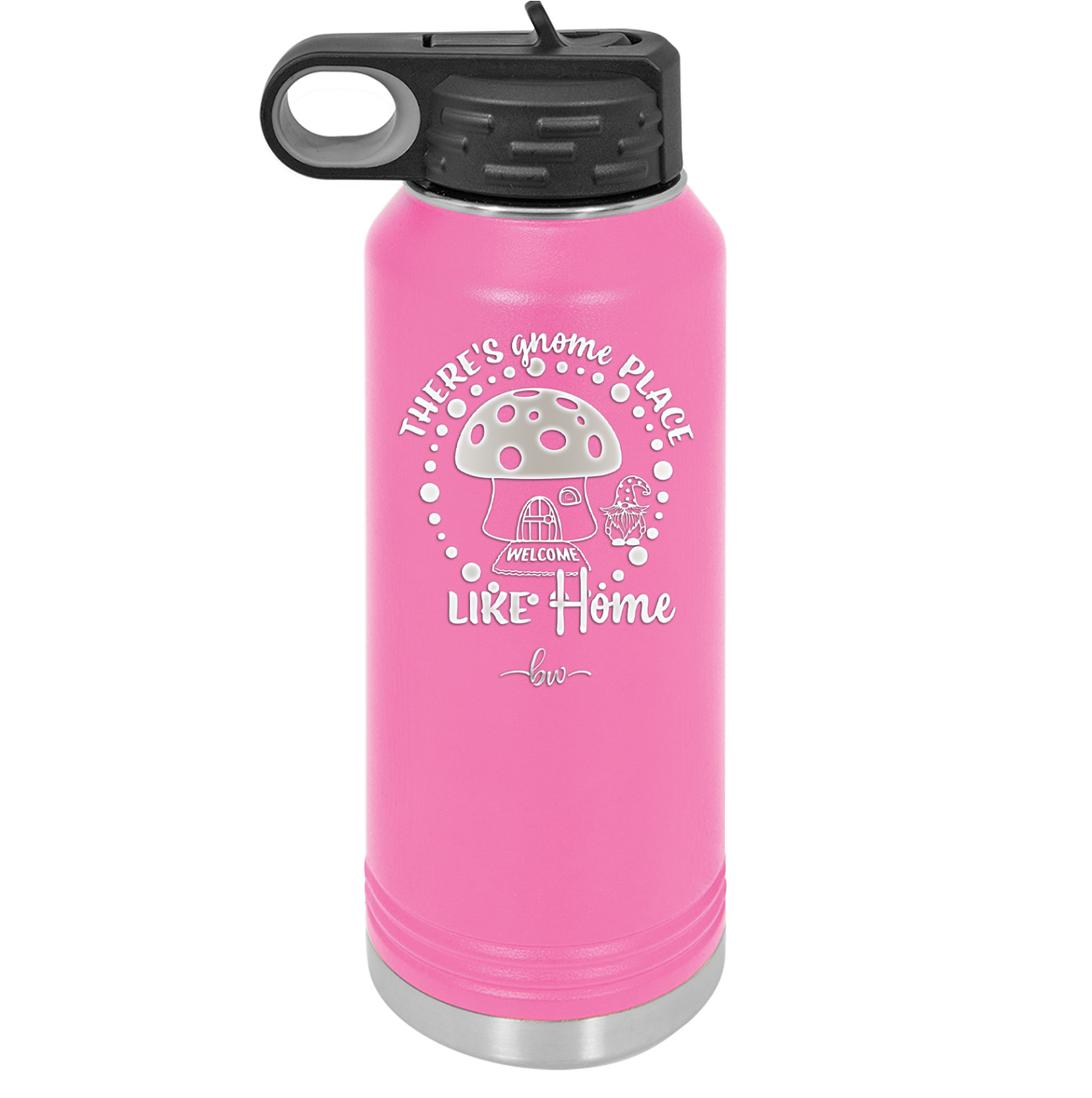 There's Gnome Place Like Home 2 - Laser Engraved Stainless Steel Drinkware - 2556 -