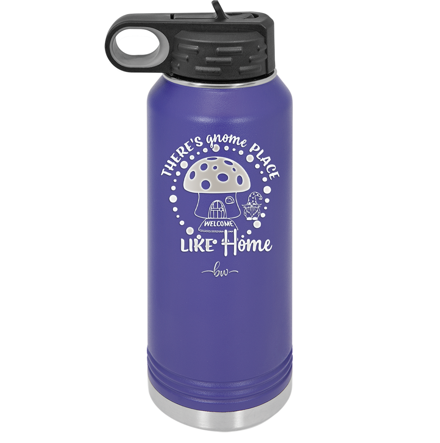 There's Gnome Place Like Home 2 - Laser Engraved Stainless Steel Drinkware - 2556 -
