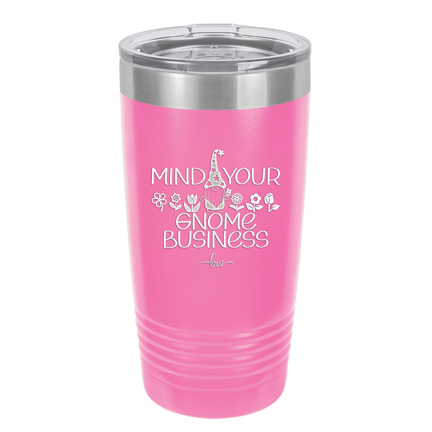 Mind Your Gnome Business 1 - Laser Engraved Stainless Steel Drinkware - 2561 -