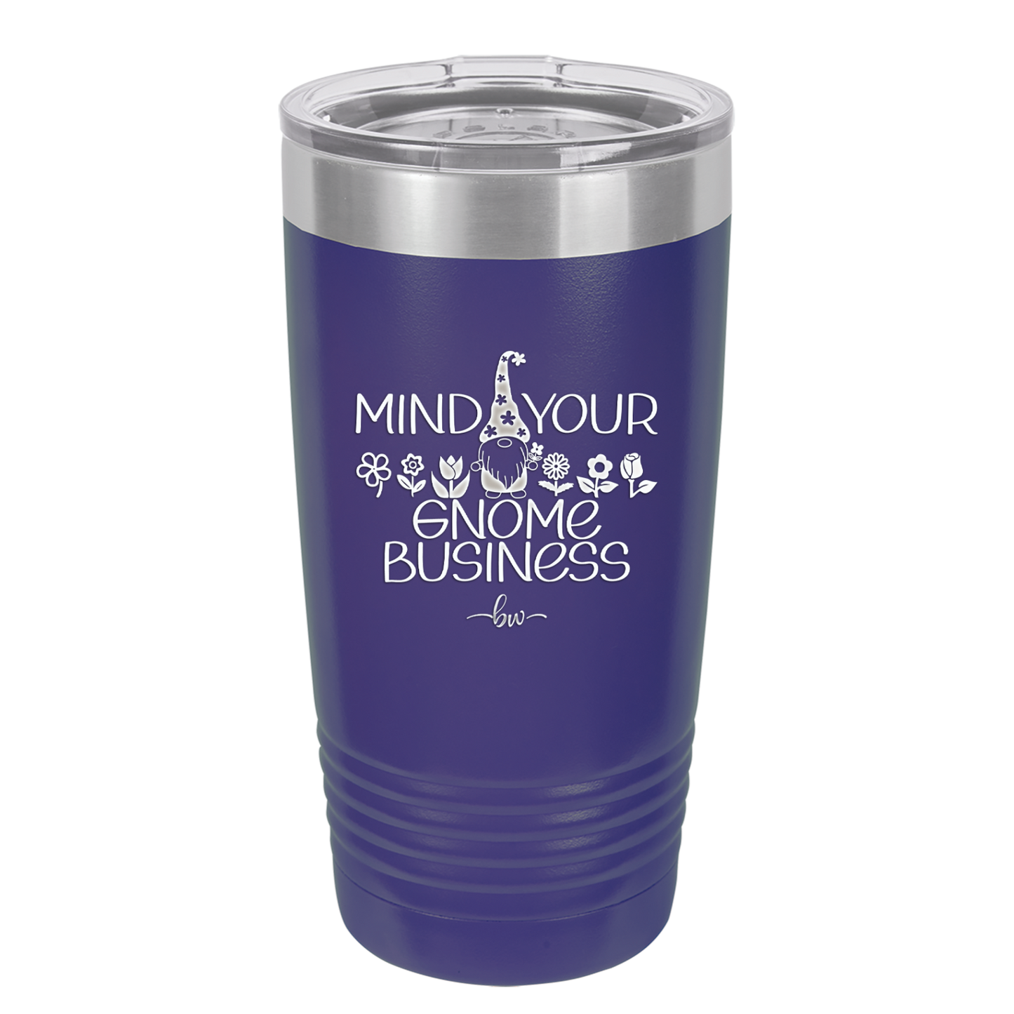 Mind Your Gnome Business 1 - Laser Engraved Stainless Steel Drinkware - 2561 -