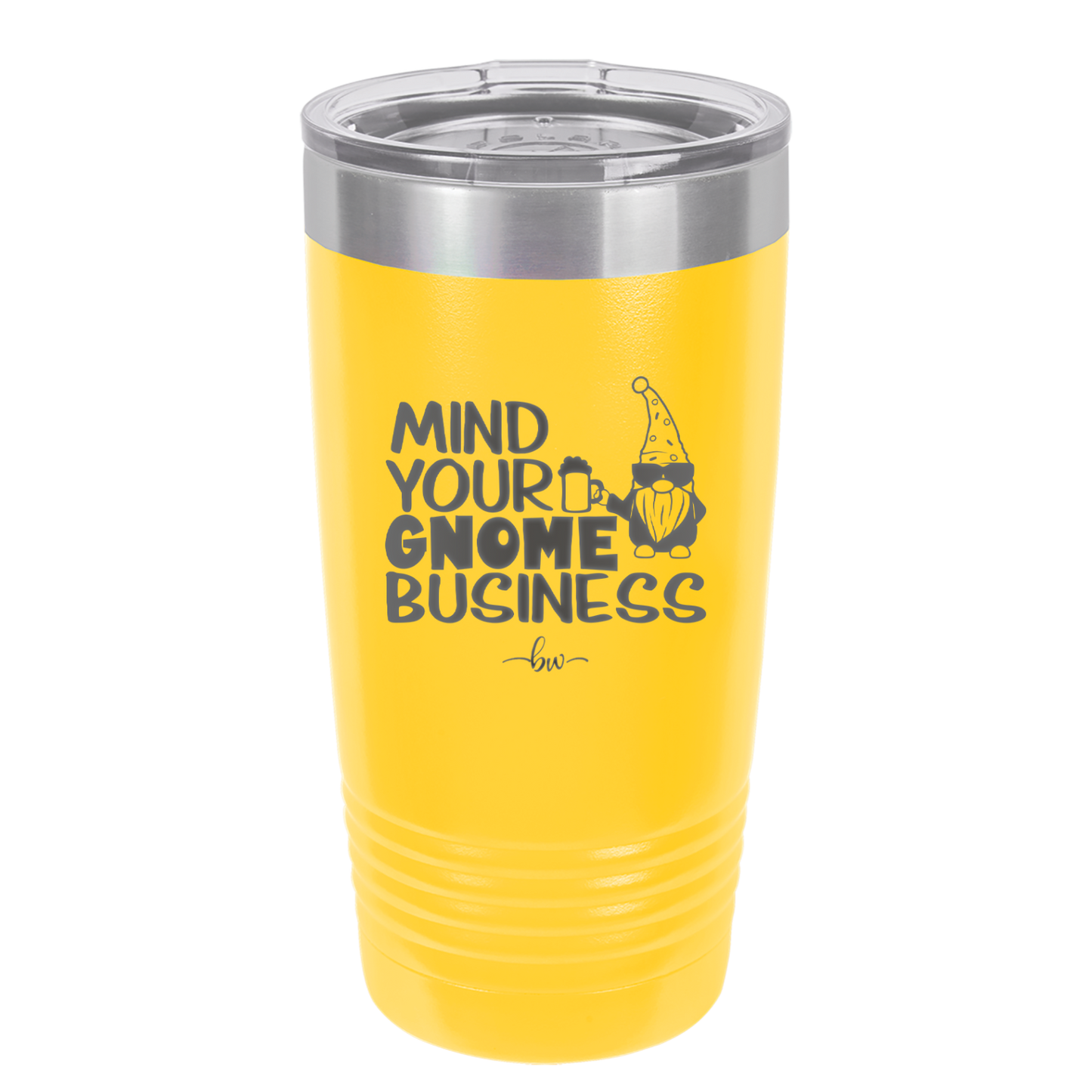 Mind Your Gnome Business 2 - Laser Engraved Stainless Steel Drinkware - 2562 -