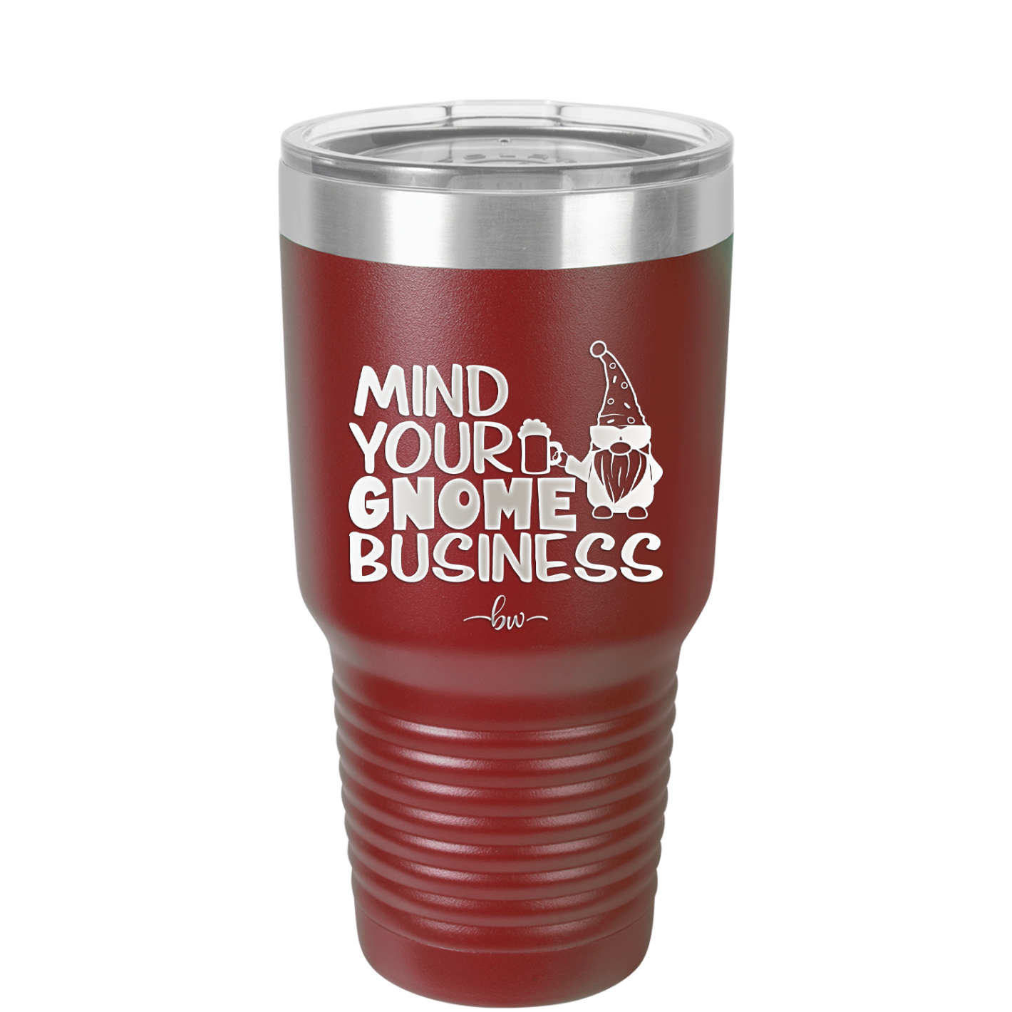 Mind Your Gnome Business 2 - Laser Engraved Stainless Steel Drinkware - 2562 -