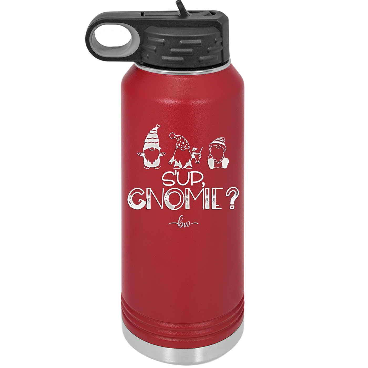 S'up Gnomie 2 - Laser Engraved Stainless Steel Drinkware - 2566 -