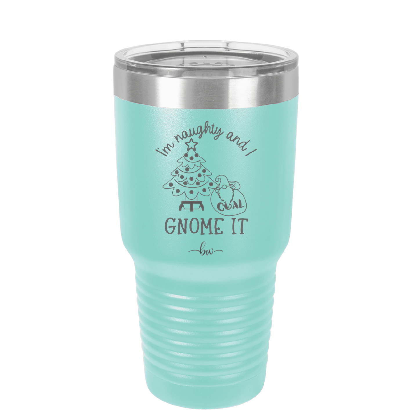 I'm Naughty and I Gnome it Christmas 3 - Laser Engraved Stainless Steel Drinkware - 2571 -