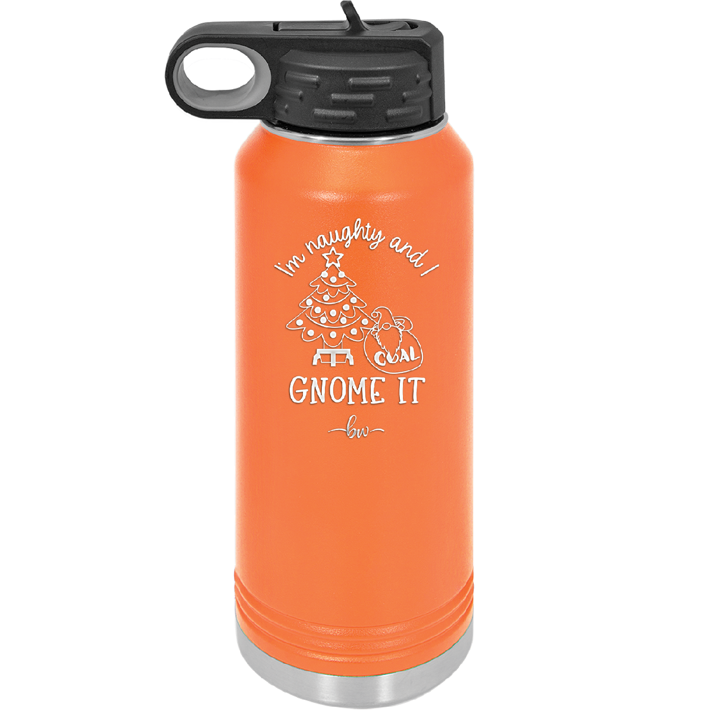 I'm Naughty and I Gnome it Christmas 3 - Laser Engraved Stainless Steel Drinkware - 2571 -