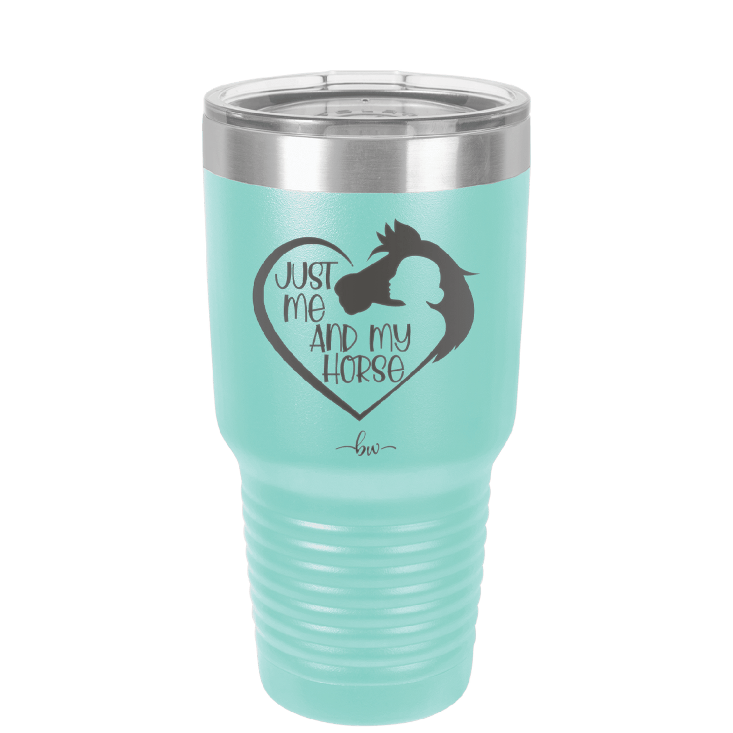 Just Me and My Horse 1 - Laser Engraved Stainless Steel Drinkware - 1388 -