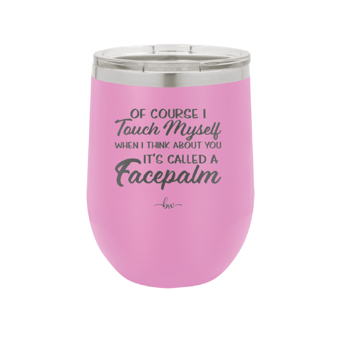 Of Course I Touch Myself When I Think About You Facepalm - Laser Engraved Stainless Steel Drinkware - 1629 -