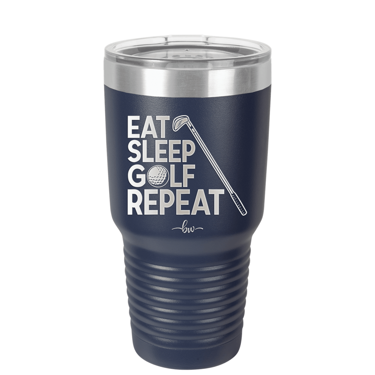 Eat Sleep Golf Repeat 1 - Laser Engraved Stainless Steel Drinkware - 1656 -