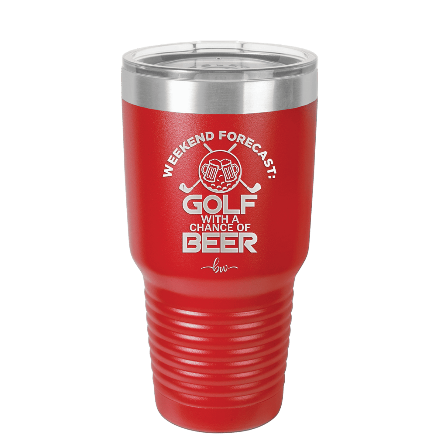 Weekend Forecast Golf with a Chance of Beer 2 - Laser Engraved Stainless Steel Drinkware - 1666 -