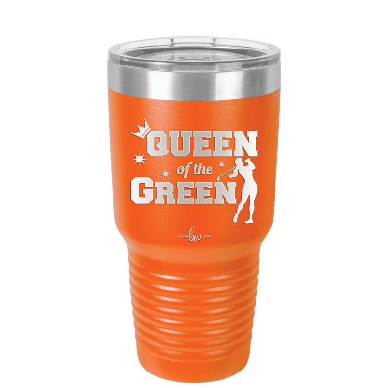 Queen of the Green Woman Golf 2 - Laser Engraved Stainless Steel Drinkware - 1673 -