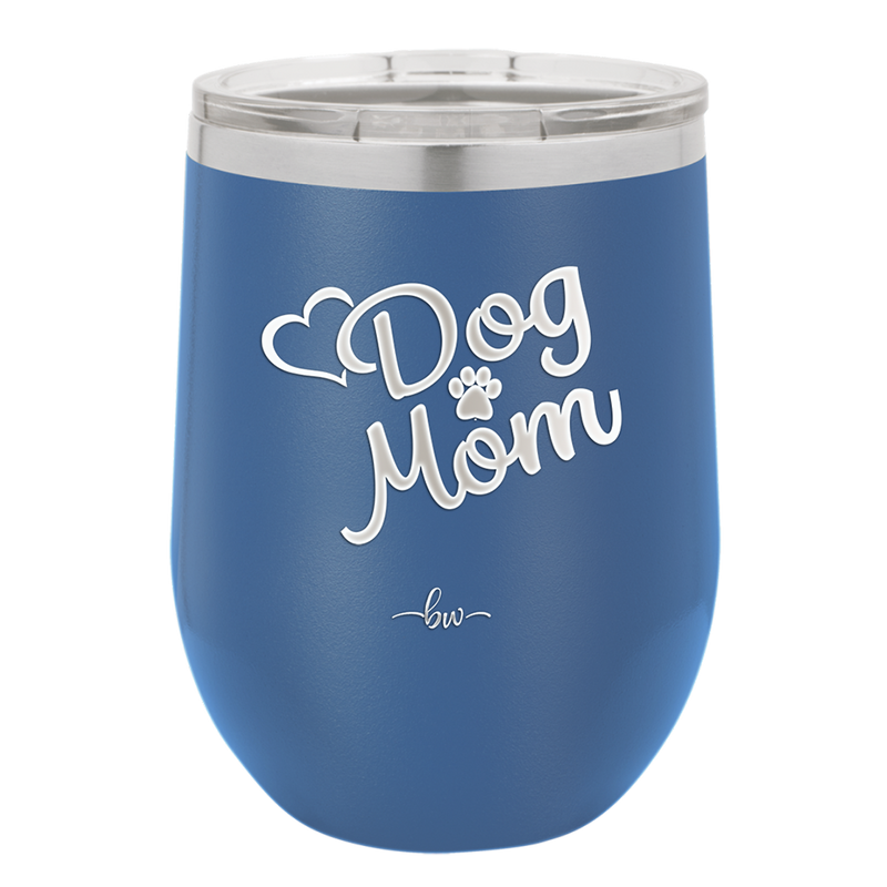 Mum Tumbler, Mom Cup, Full Wrap, Engraved 40oz Tumbler With Handle, Custom Engraving, Blue Dog
