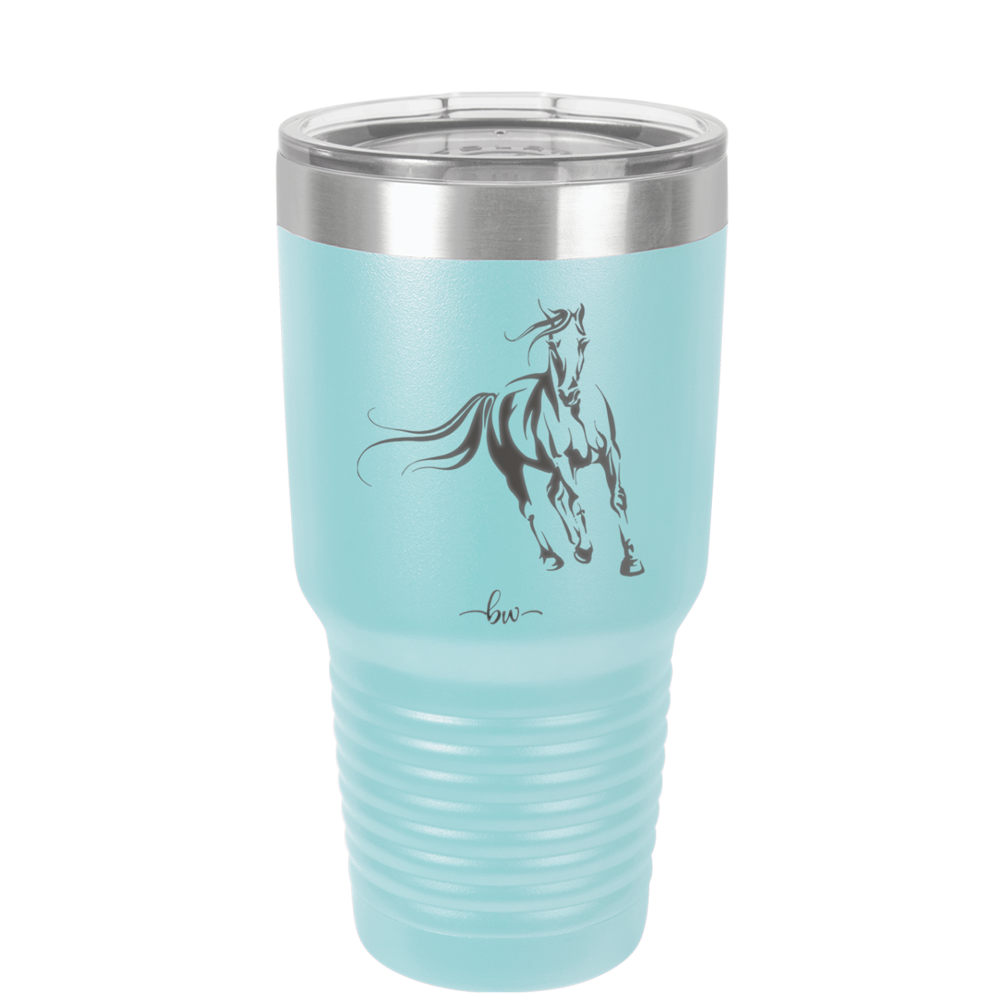 Running Horse - Laser Engraved Stainless Steel Drinkware - 1037 -