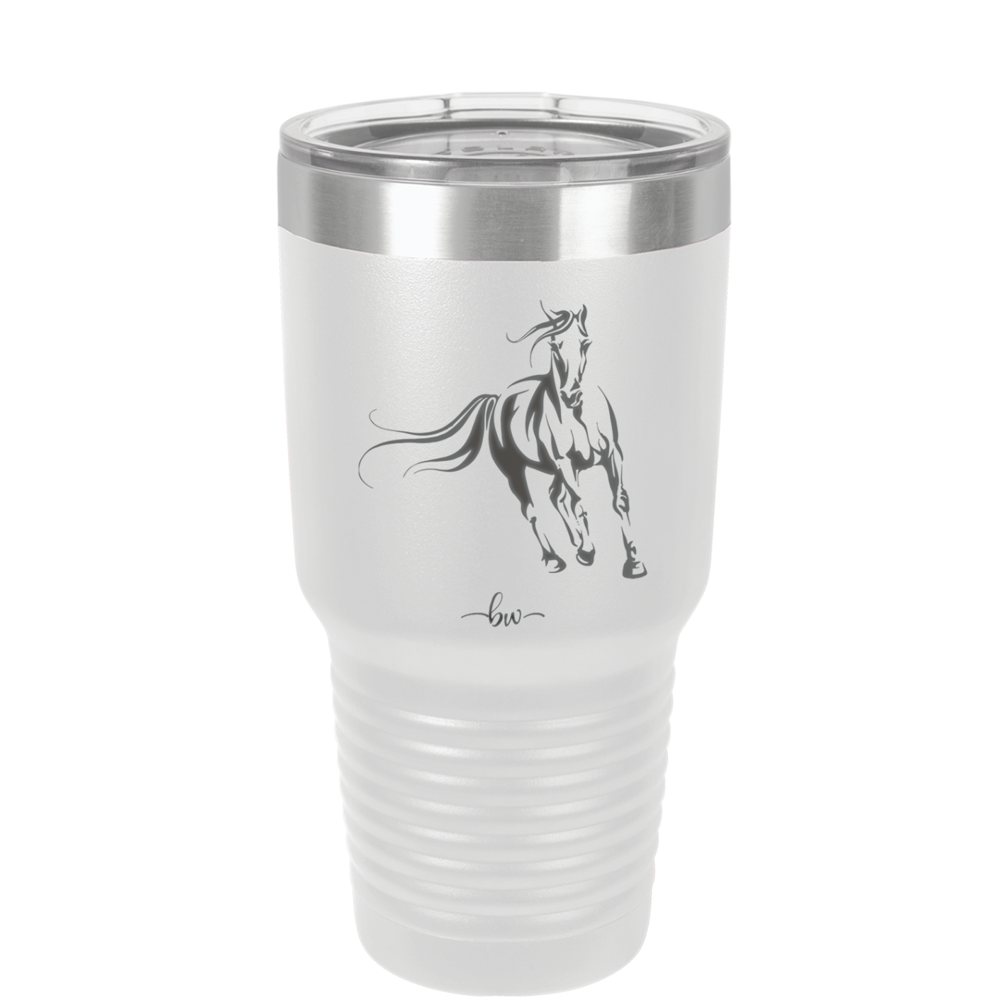 Running Horse - Laser Engraved Stainless Steel Drinkware - 1037 -