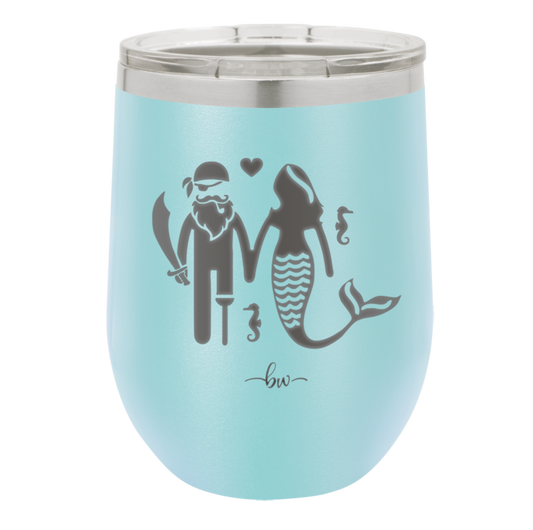 Every Pirate Needs a Mermaid - Laser Engraved Stainless Steel Drinkware - 1070 -