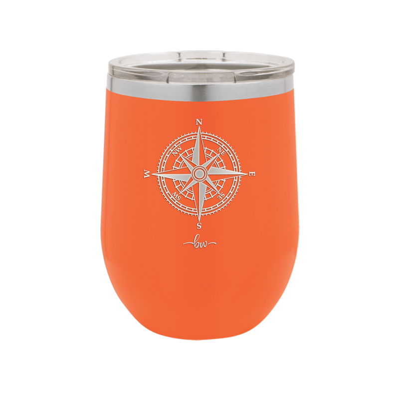 Compass Rose - Laser Engraved Stainless Steel Drinkware - 1071 -