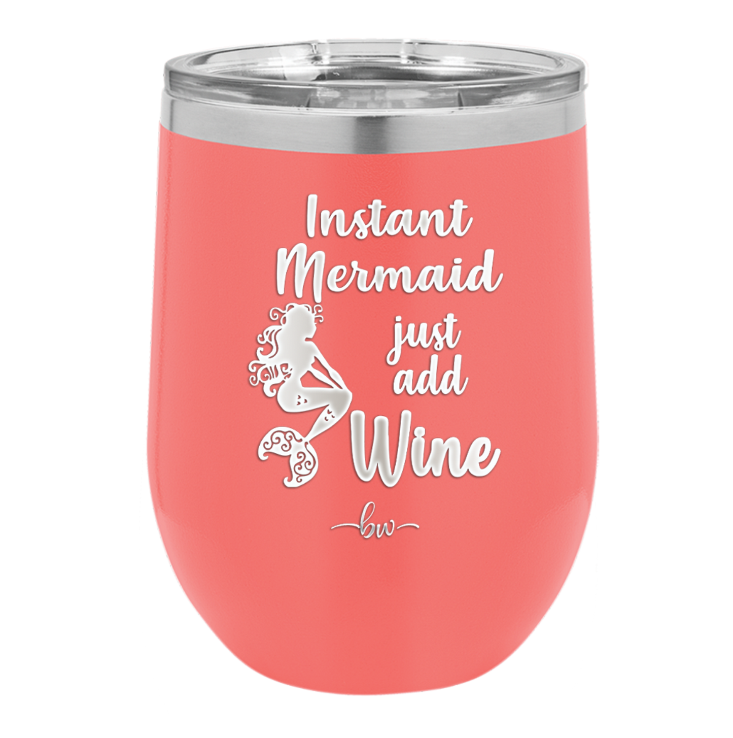 Instant Mermaid - Laser Engraved Stainless Steel Drinkware - 1097 -