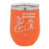 Resting Beach Face - Laser Engraved Stainless Steel Drinkware - 1099 -