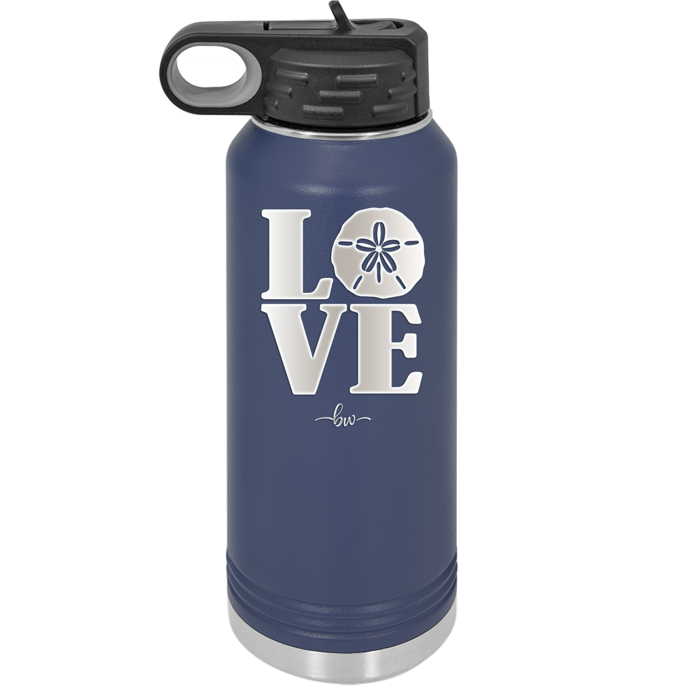 LOVE with Sand Dollar - Laser Engraved Stainless Steel Drinkware - 1100 -