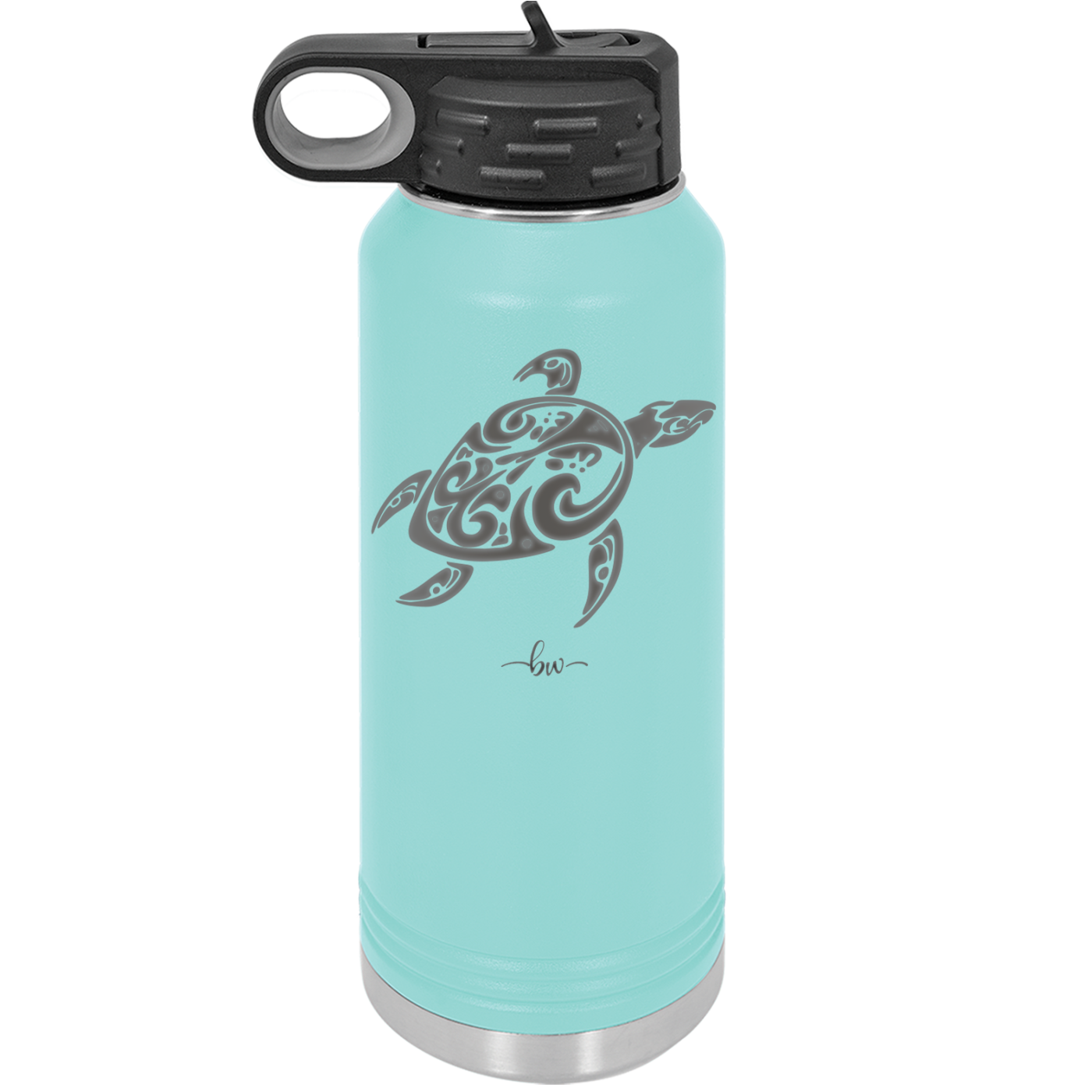 Sea Turtle Tribal - Laser Engraved Stainless Steel Drinkware - 1104 -