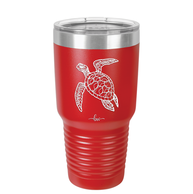 Sea Turtle - Laser Engraved Stainless Steel Drinkware - 1105 -