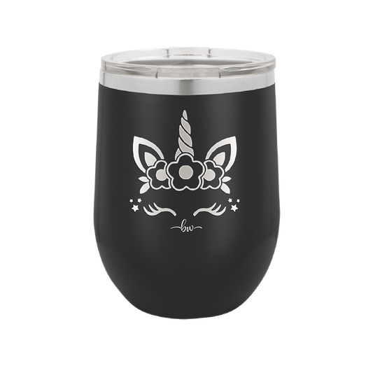 Unicorn Face - Laser Engraved Stainless Steel Drinkware - 1109 -