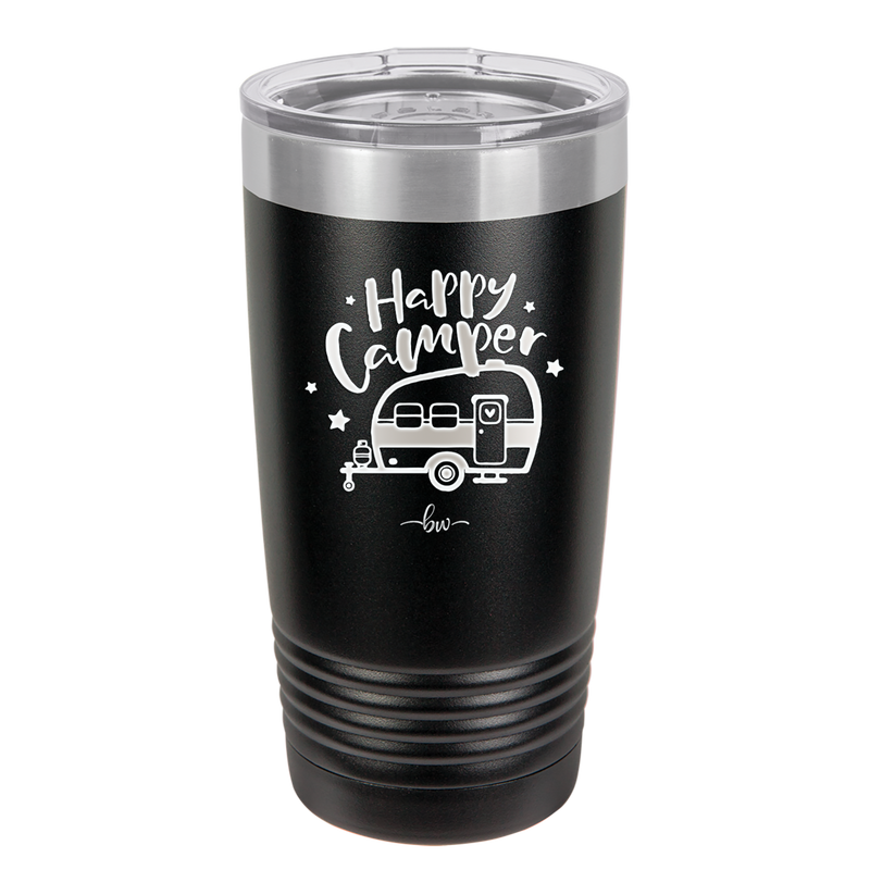 Happy Camper - Laser Engraved Stainless Steel Drinkware - 1125 -