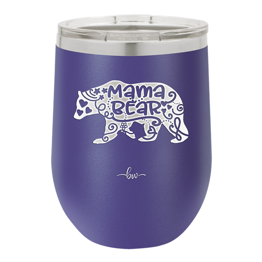 Mama Bear Swirly - Laser Engraved Stainless Steel Drinkware - 1142 -