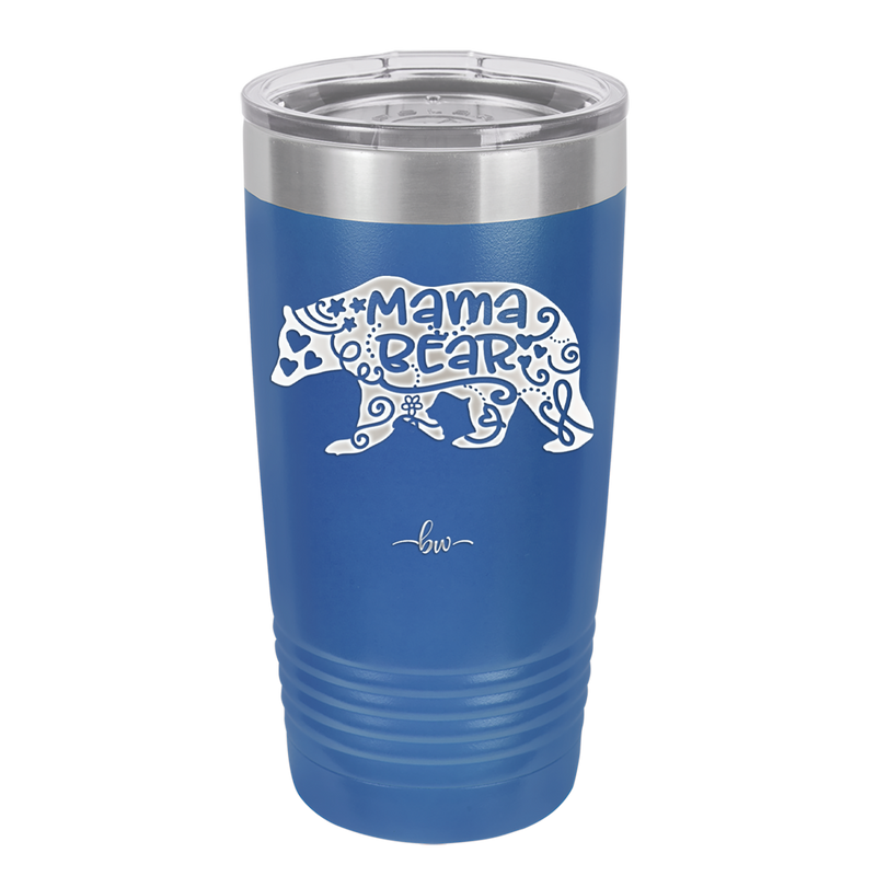 Mama Bear Swirly - Laser Engraved Stainless Steel Drinkware - 1142 -