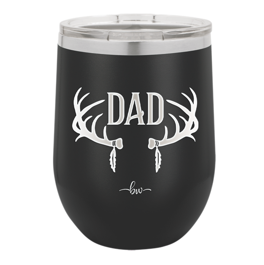Antlers Dad - Laser Engraved Stainless Steel Drinkware - 1148 -