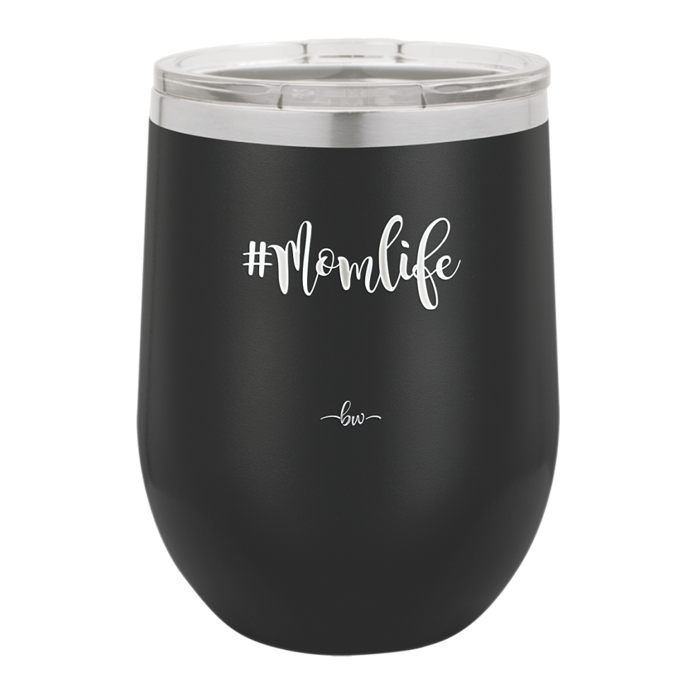 12oz  Mom life wine cup in black