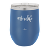 12oz  Mom life wine cup in royal blue