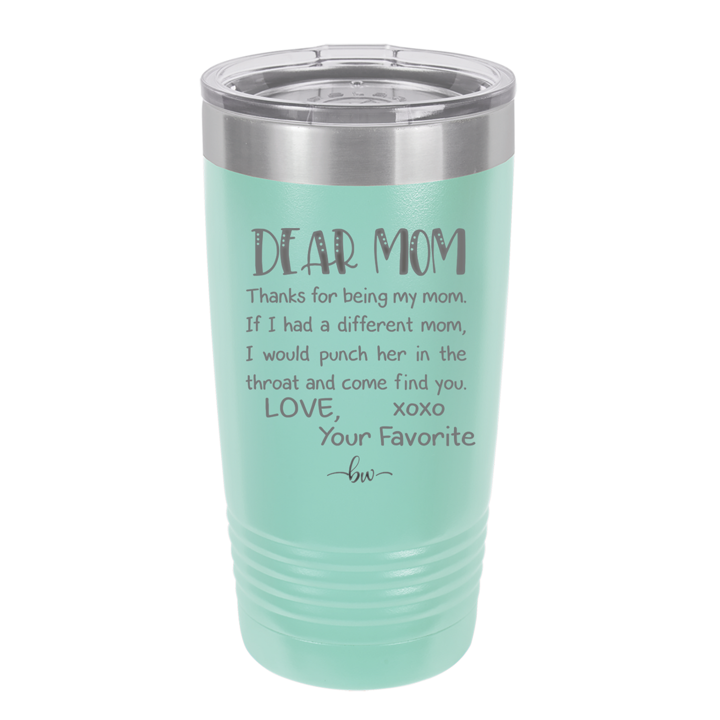 Mom, Thanks for Being my Mom - Laser Engraved Stainless Steel Drinkware - 1167 -