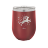 Flying Reindeer with Snowflakes Christmas - Laser Engraved Stainless Steel Drinkware - 1224 -