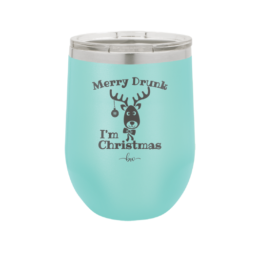 Merry Drunk I'm Christmas - Laser Engraved Stainless Steel Drinkware - 1234 -